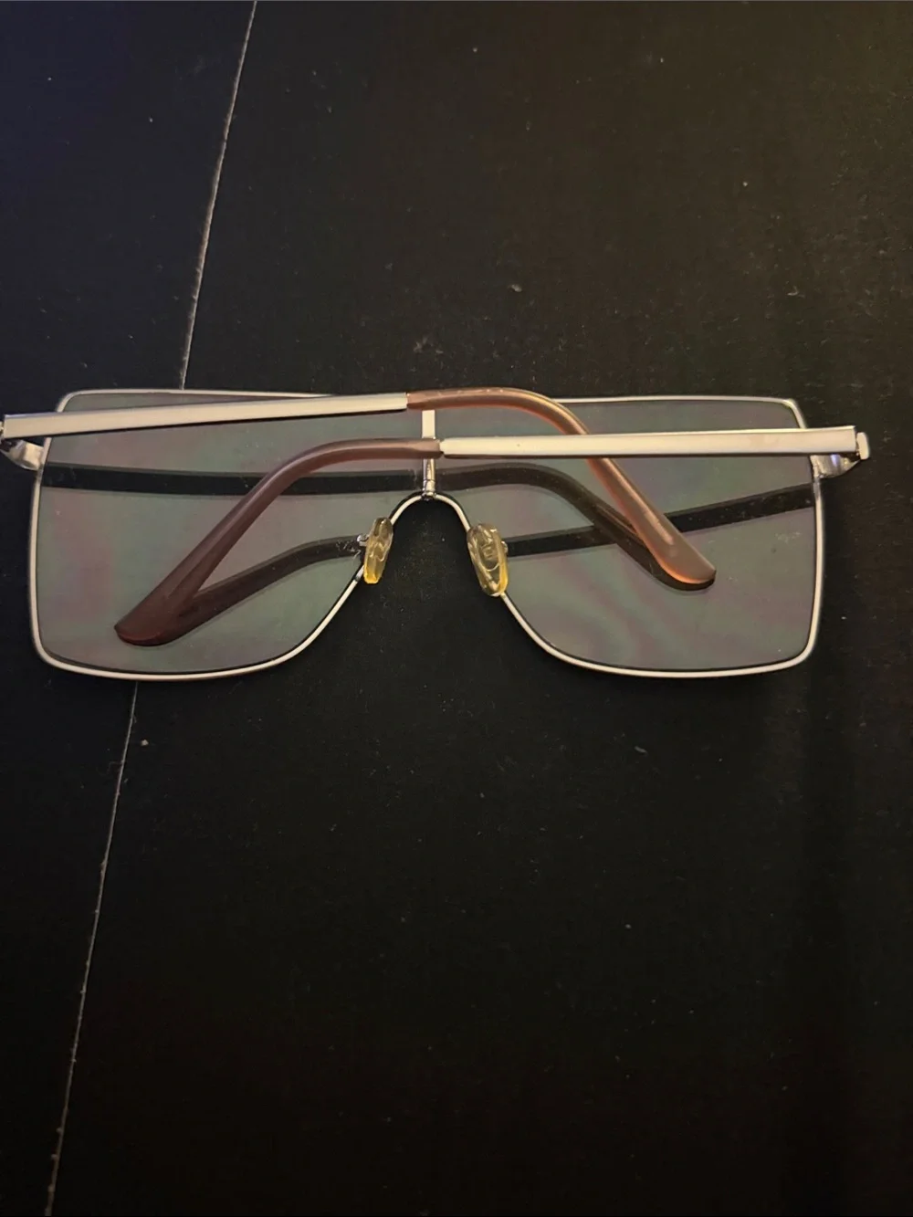 Oversized Shield Sunglasses in Smoky Silver Mirror